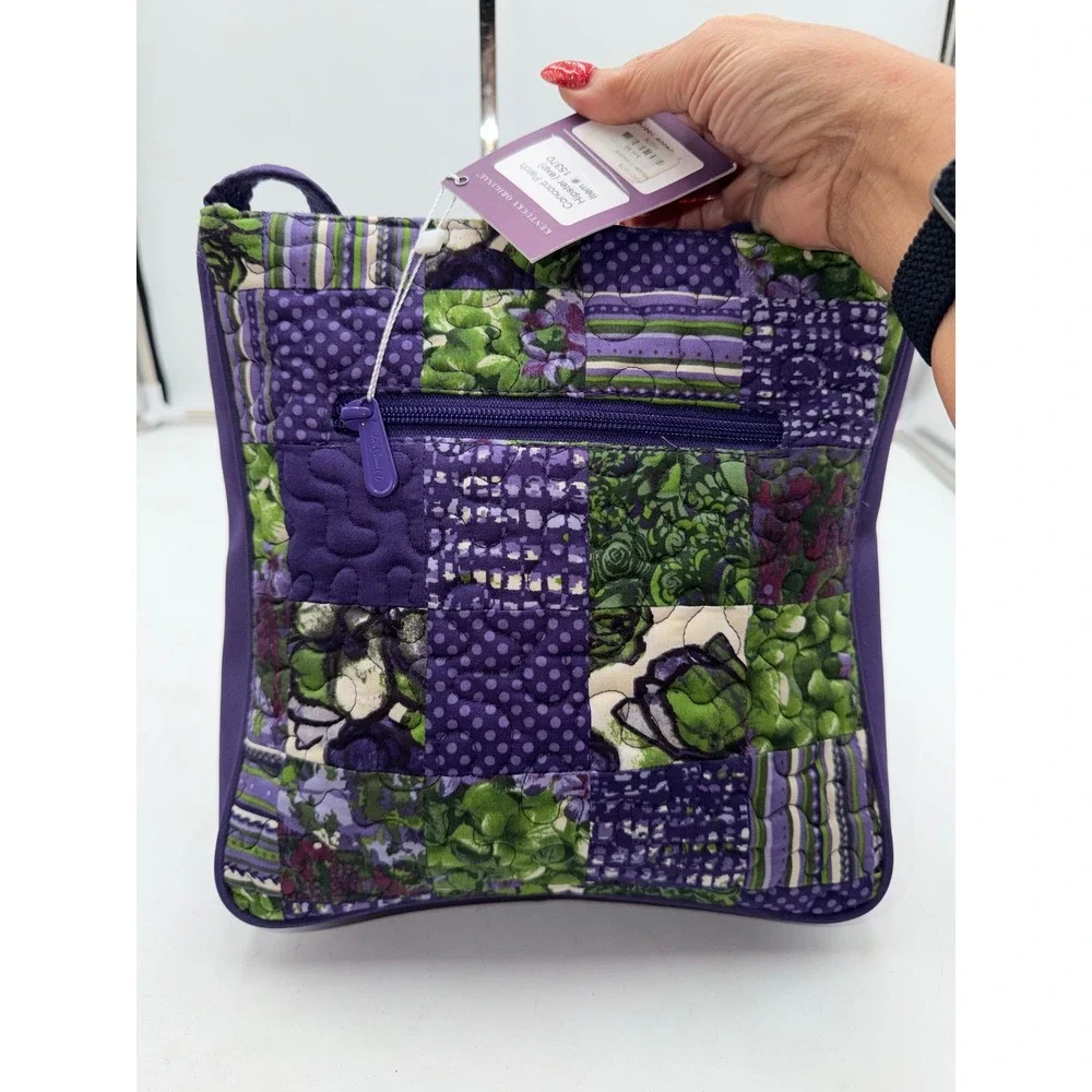 Donna Sharp Concord Patch Hipster Crossbody Bag Purple Green Quilted 15370 NWT